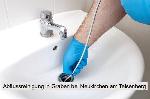 Abflussreinigung in Graben bei Neukirchen am Teisenberg