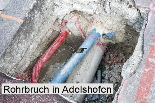 Rohrbruch in Adelshofen