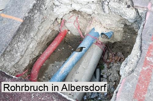Rohrbruch in Albersdorf