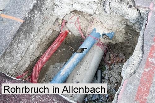 Rohrbruch in Allenbach