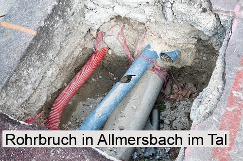 Rohrbruch in Allmersbach im Tal