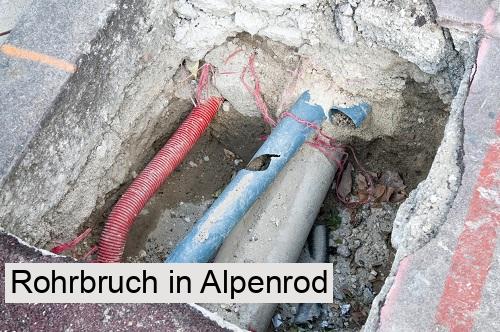Rohrbruch in Alpenrod