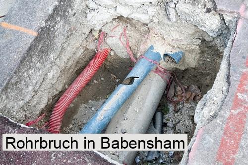 Rohrbruch in Babensham