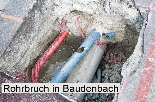 Rohrbruch in Baudenbach