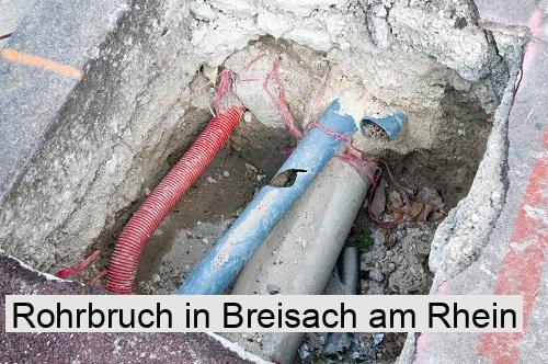 Rohrbruch in Breisach am Rhein