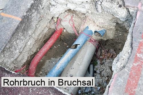 Rohrbruch in Bruchsal