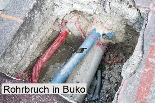 Rohrbruch in Buko