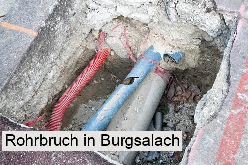 Rohrbruch in Burgsalach