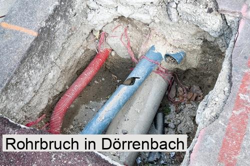 Rohrbruch in Dörrenbach