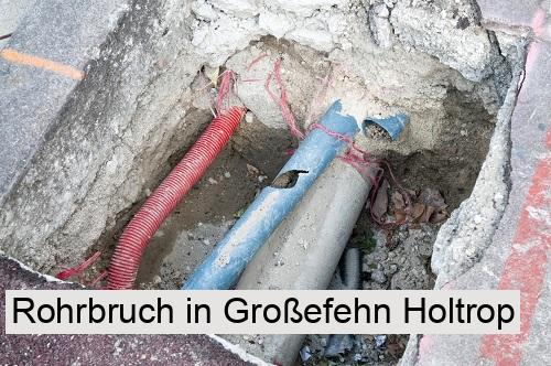 Rohrbruch in Großefehn Holtrop