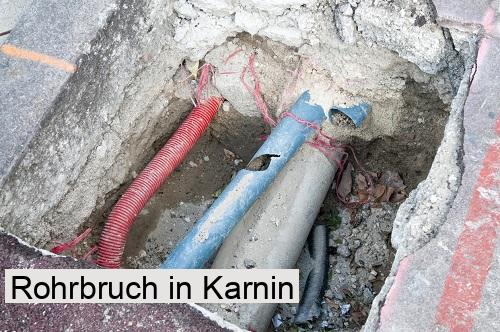 Rohrbruch in Karnin