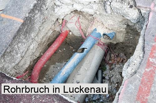 Rohrbruch in Luckenau