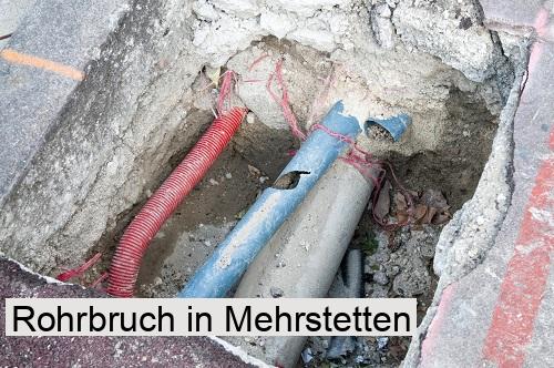 Rohrbruch in Mehrstetten