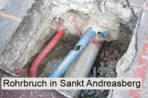 Rohrbruch in Sankt Andreasberg