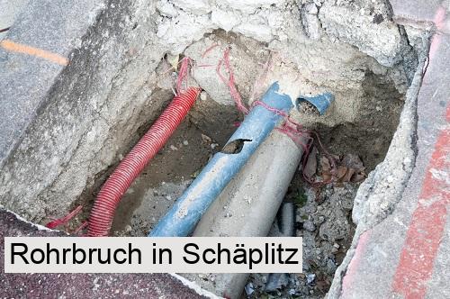 Rohrbruch in Schäplitz