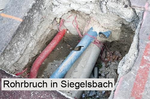 Rohrbruch in Siegelsbach