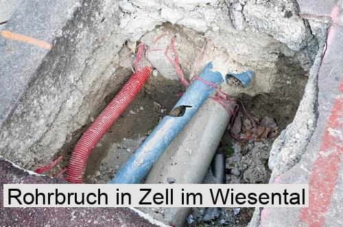 Rohrbruch in Zell im Wiesental